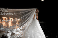 Butterfly Appliqued Wedding Dress Baily view 3