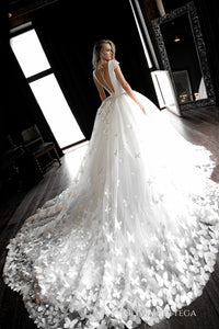 Butterfly Appliqued Wedding Dress Baily view 1