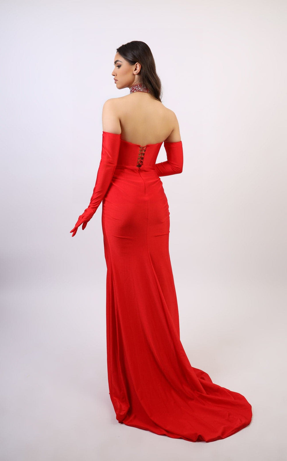 Exquisite Chvmpayne Collection DL112 Dress detail view - VOLAKK
