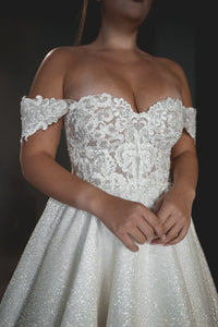 Tea Length Plus Size Lace Wedding Dress Elise view 17