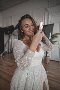 Plus Size Sparkly Wedding Dress Miranda view 19