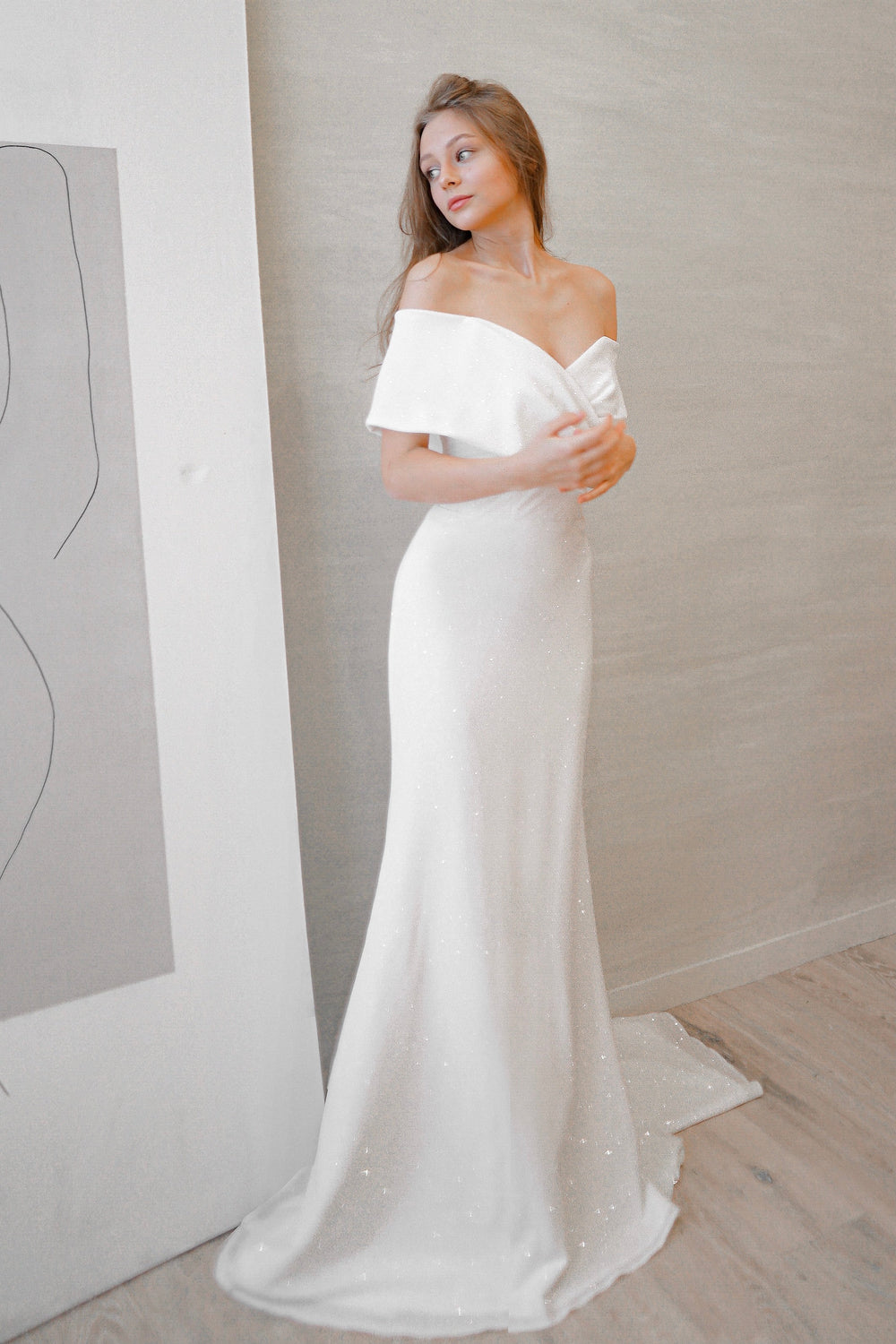 Sparkly Sheath Wedding Dress Jolie - VOLAKK