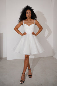 Shiny Short Wedding & Evening Dress Rakel 2 view 1