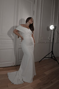 Plus Size Sparkly Sheath Wedding Dress Jolie view 11