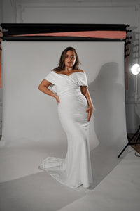 Plus Size Sparkly Sheath Wedding Dress Jolie view 10