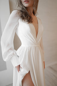 Wedding Dress Assol With High Leg Slit view 2