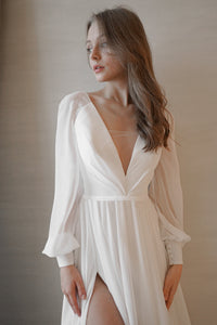 Wedding Dress Assol With High Leg Slit view 4