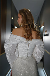 Taffeta Blouse Marthe with Long Sleeves view 8