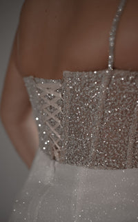 Plus Size Midi Sparkly Wedding Dress Madonna view 4
