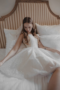 Short Sparkly Wedding Dress Milana view 8