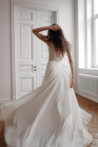Chiffon Lace Wedding Dress Aviv Fly view 5
