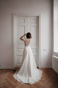 Chiffon Lace Wedding Dress Aviv Fly view 4