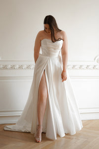 Plus Size Mikado Wedding Dress Chloe view 3