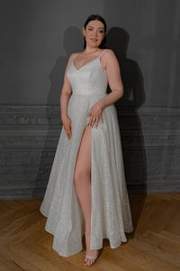 Plus Size Shiny Wedding Dress Bree view 2