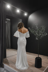 Sparkly Mermaid Wedding Dress Fly view 5