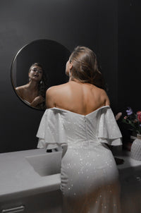 Sparkly Mermaid Wedding Dress Fly view 2