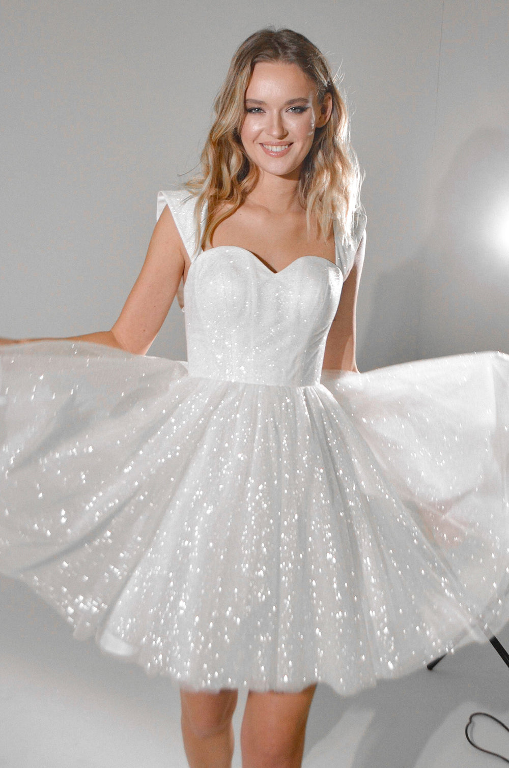 Short Sparkly Wedding Dress Milana - VOLAKK