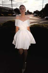 Convertible Satin Wedding Dress Mira (dress+overskirt) view 4