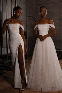 2 in 1 Sparkly Wedding Dress Lovisa view 1