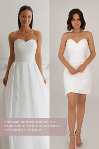 Light ivory Extra Convertible Wedding Dress Audrey (Basic dress + bolero + bow + detachable train) view 15