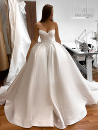 Basque Waist Wedding Gown Oceania view 19