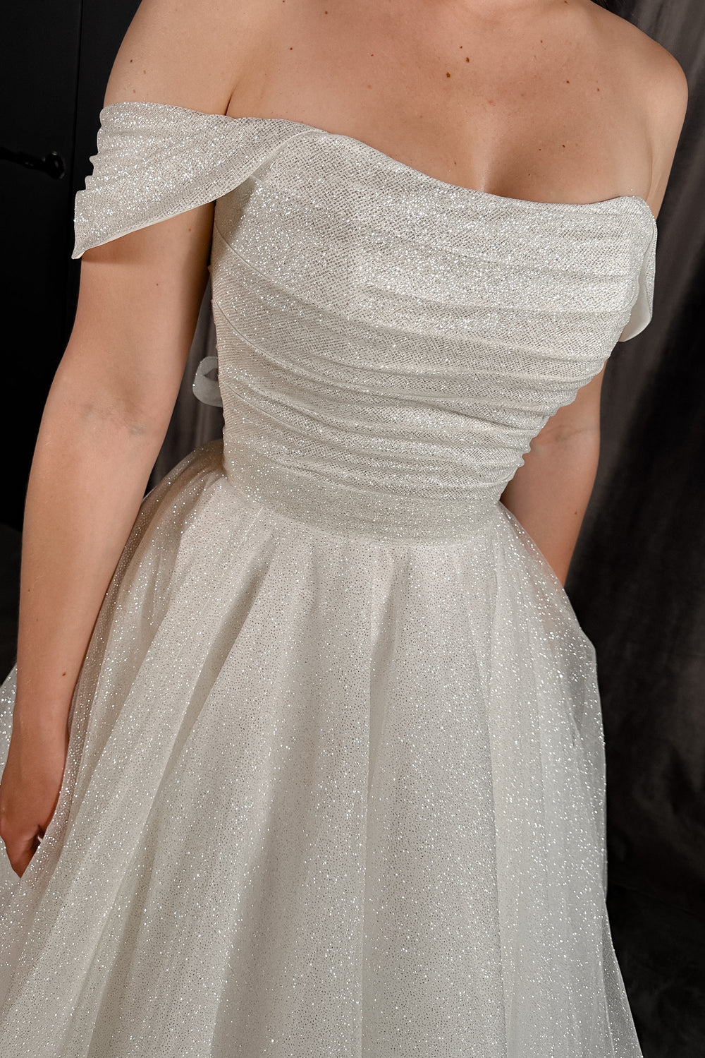 Sparkle Wedding Dress Nicole details - VOLAKK