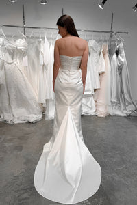 Satin Wedding Dress Kate With Detachable Sleeves view 5