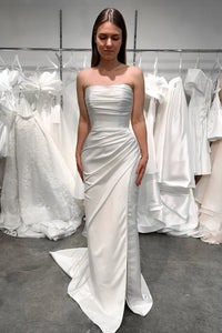 Satin Wedding Dress Kate With Detachable Sleeves view 6