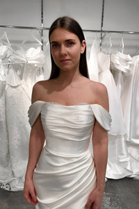 Satin Wedding Dress Kate With Detachable Sleeves view 7