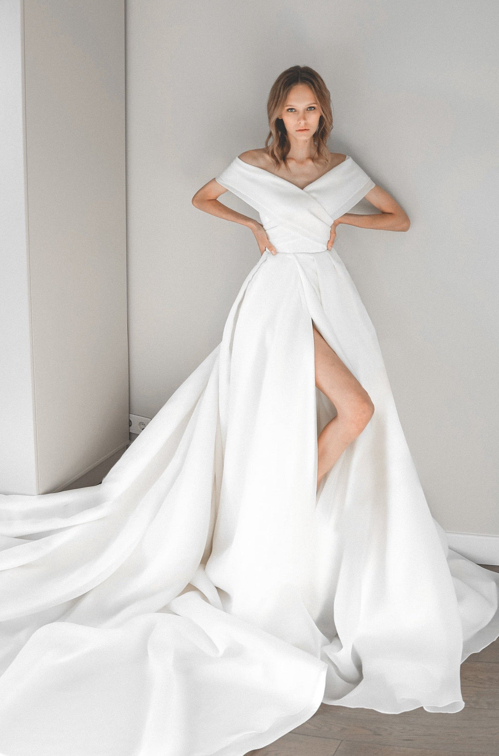 Organza Wedding Dress Cardi details - VOLAKK