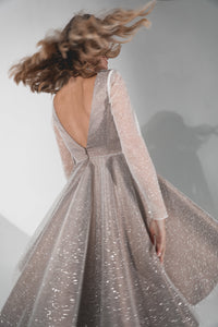 Sparkly Midi Wedding Dress Ramona view 4