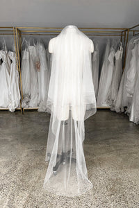 Wedding veil OB H15 with sequins edge view 5