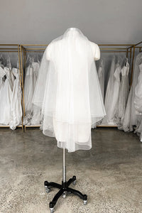 Wedding veil OB H15 with sequins edge view 6