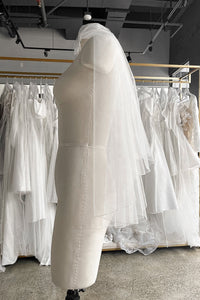 Wedding veil OB H15 with sequins edge view 9