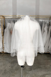 Wedding veil OB H15 with sequins edge view 8