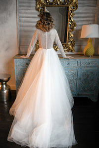 Shiny Wedding Dress Missuri with Long Sleeves view 5