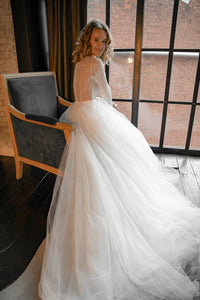 Shiny Wedding Dress Missuri with Long Sleeves view 6