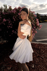 Short Satin Wedding Dress Mira view 5