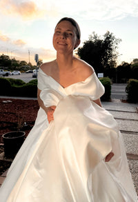 Short Satin Wedding Dress Mira view 10