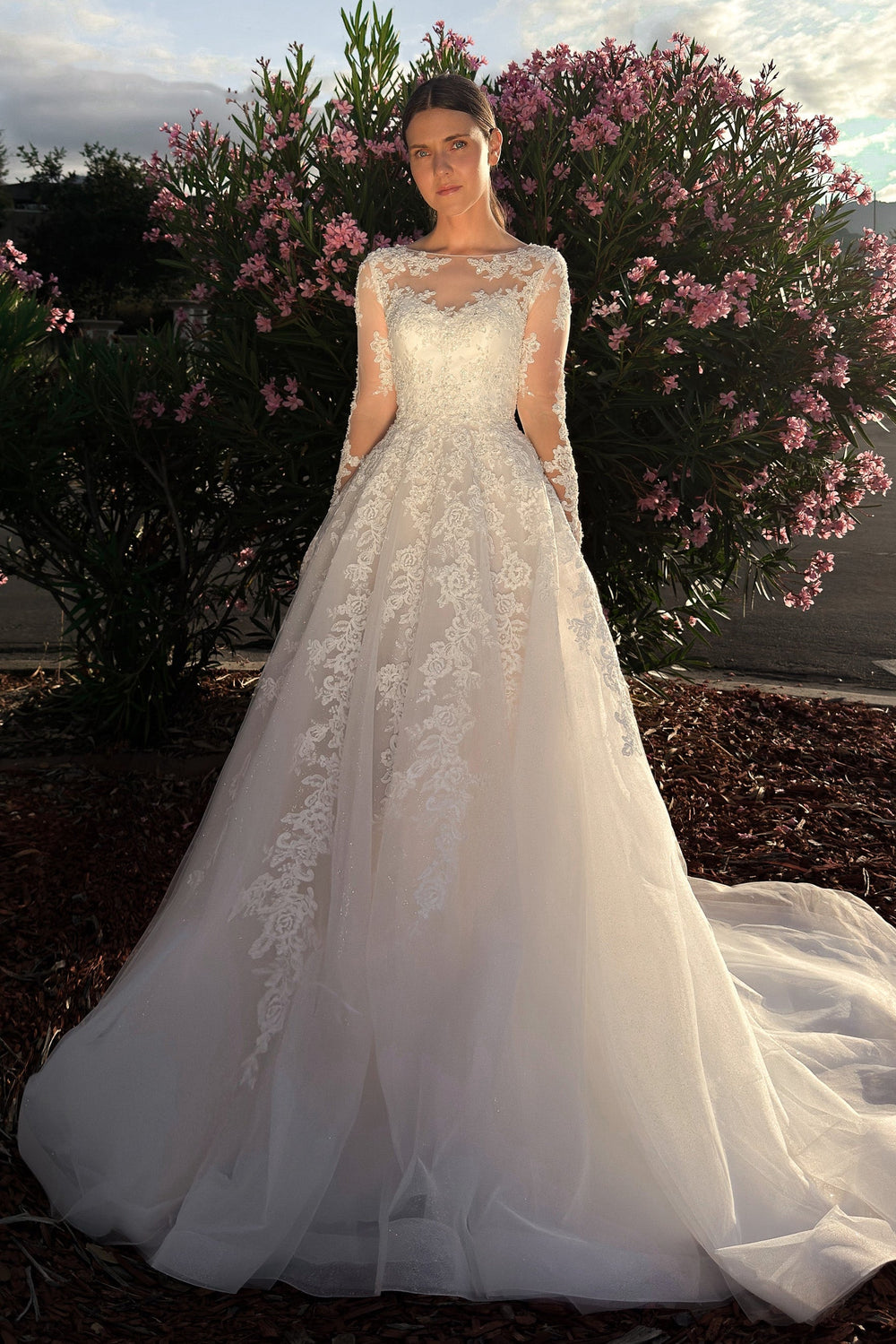 Lace A-line Dress Sakura - VOLAKK