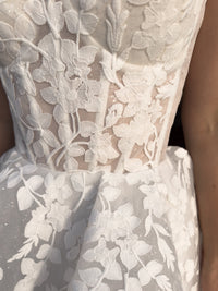 Short Floral Lace Wedding Dress Darsi view 4