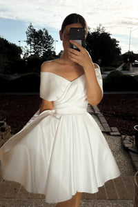 Short Satin Wedding Dress Mira view 2