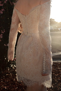 Short Long Sleeve Wedding Dress Annette view 6