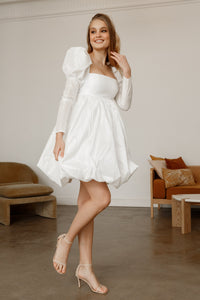 Short Taffeta Wedding Dress Mariell view 6