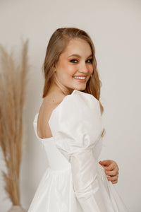 Short Taffeta Wedding Dress Mariell view 10