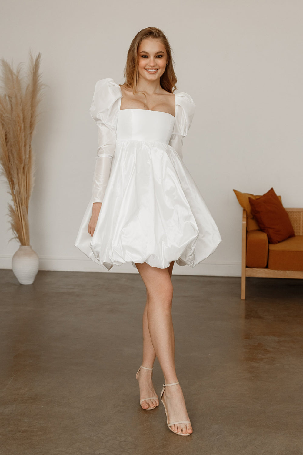 Short Taffeta Wedding Dress Mariell - VOLAKK