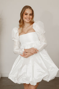 Short Taffeta Wedding Dress Mariell view 12