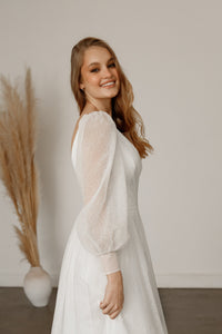 Sparkly Wedding Dress Inger With Leg Slit view 11