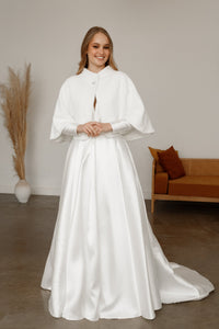 Light Ivory Cape K - 043 | Ready-to-Ship view 7