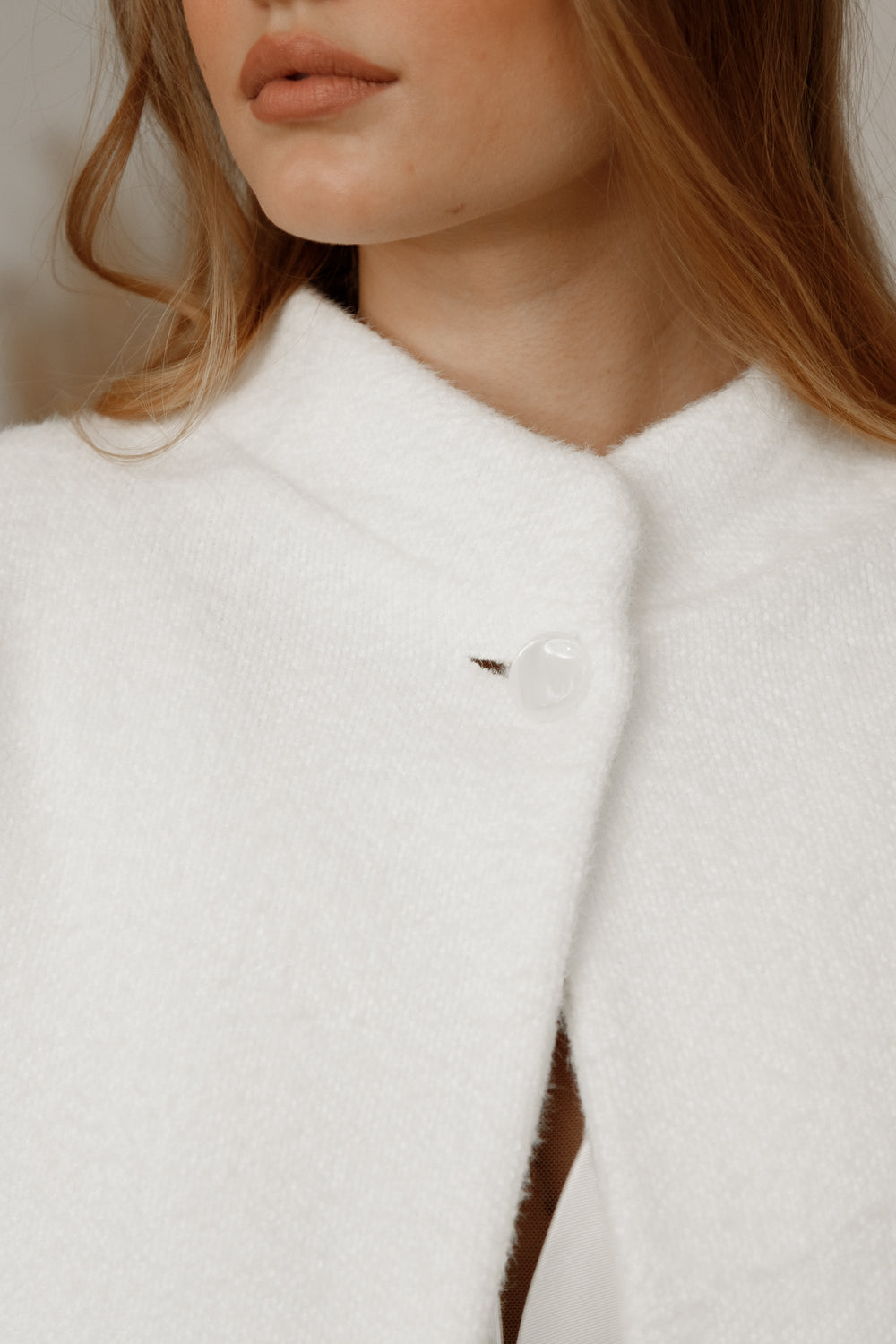 Exquisite Light Ivory Cape K - 043 | Ready-to-Ship detail view - VOLAKK